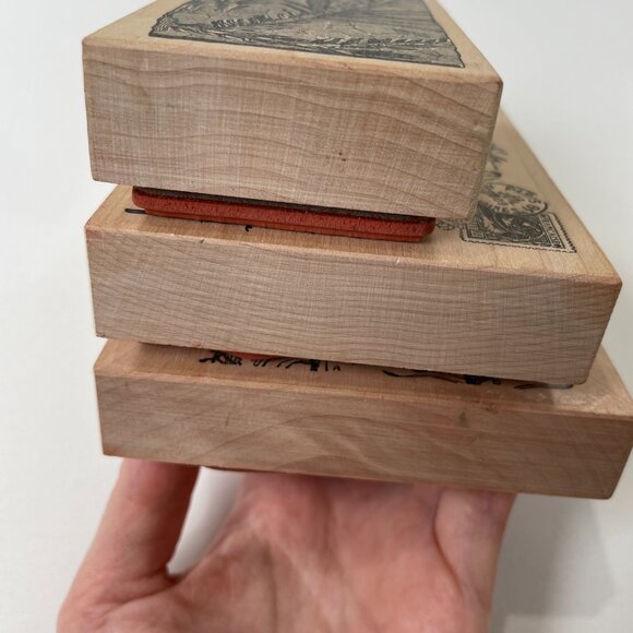 Vtg Stampa Rosa Wood Rubber Stamp Botanical Floral Set Scrapbooking Card Making - Picture 11 of 14